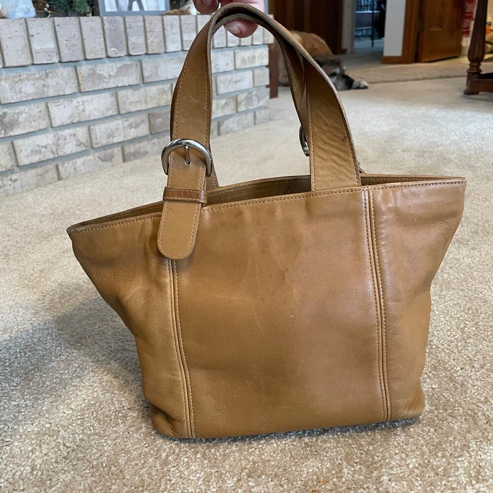 Vintage Coach Soho Waverly Bag #4133 Small Tote Bag Buckskin Leather Tan EUC - Picture 10 of 12